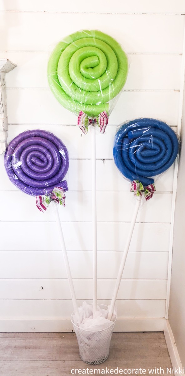 Pool Noodle Lollipops - Create Make Decorate With Nikki