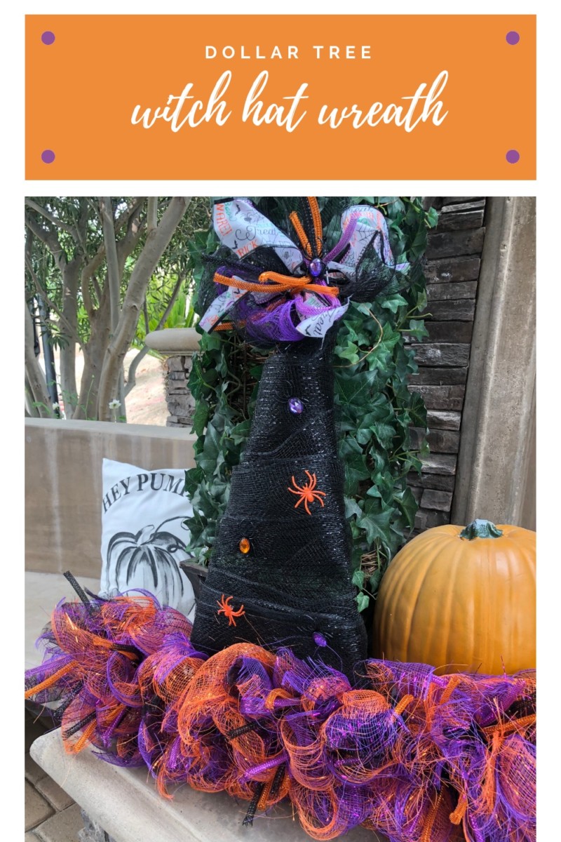 Dollar Tree Witch Hat Wreath - Create Make Decorate With Nikki