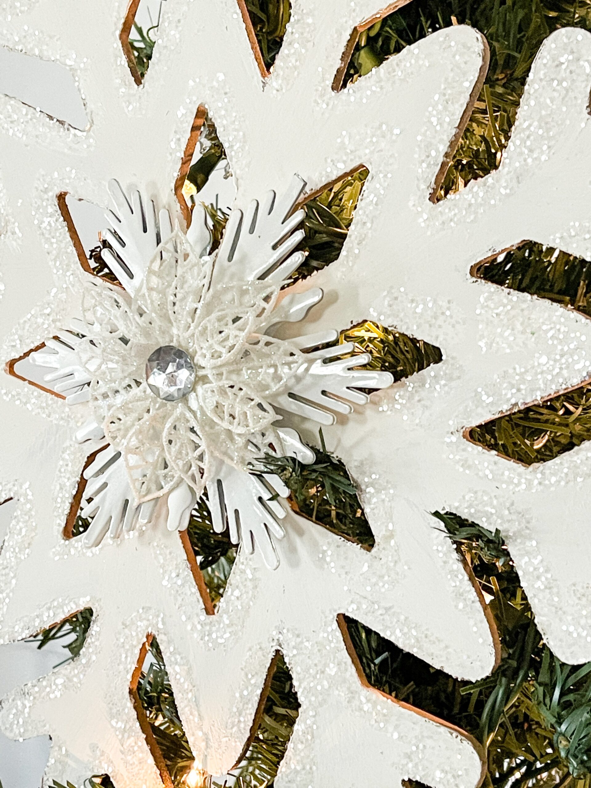 Dollar Tree Snowflake Ornaments - Create Make Decorate with Nikki